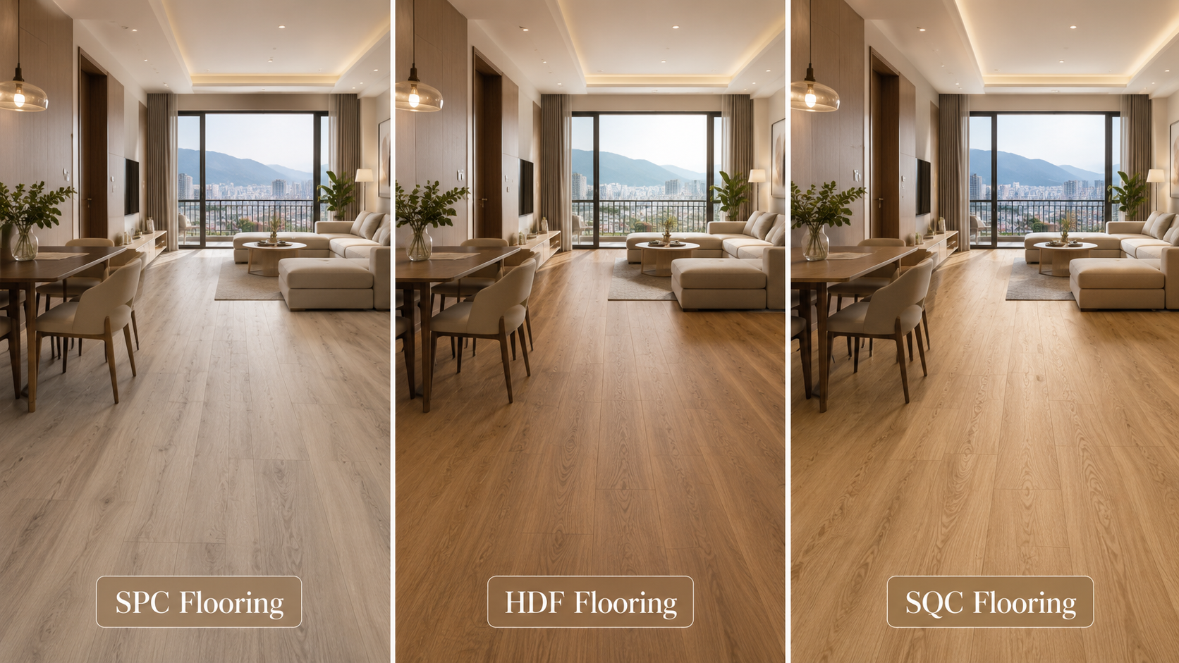 SPC HDF and SQC flooring material comparison for Nepal homes